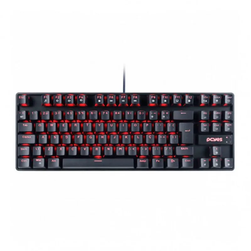 Teclado Gamer Mecanico Tkl Neron Black Outemu Red Preto