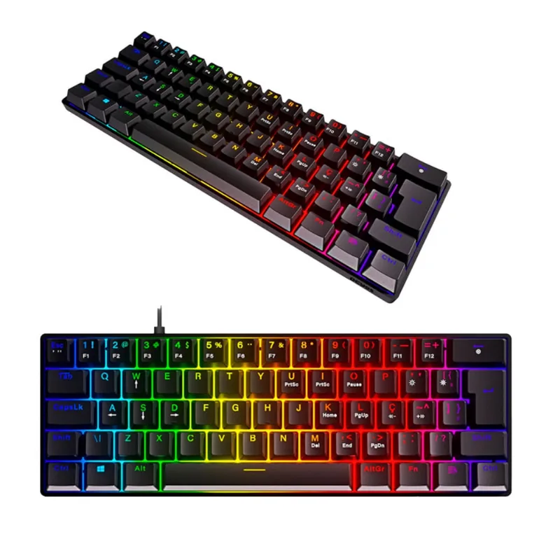 Teclado outemu brown Zot Compacto Mecânico rgb Anti-Ghosting ABNT2 pcyes