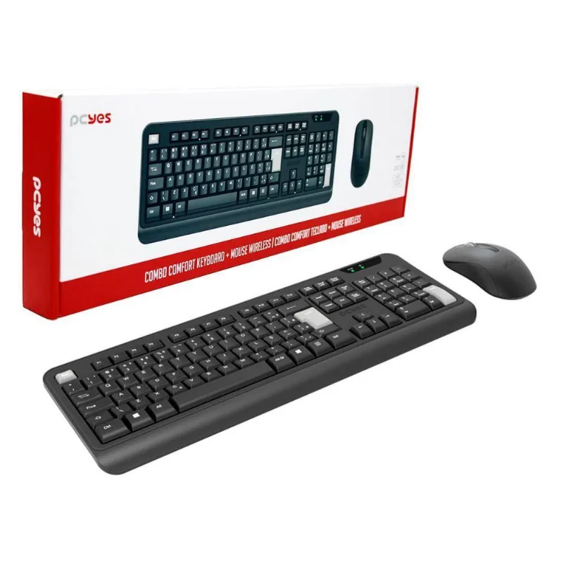 Kit Teclado E Mouse Comfort Wireless Abnt2 1200Dpi