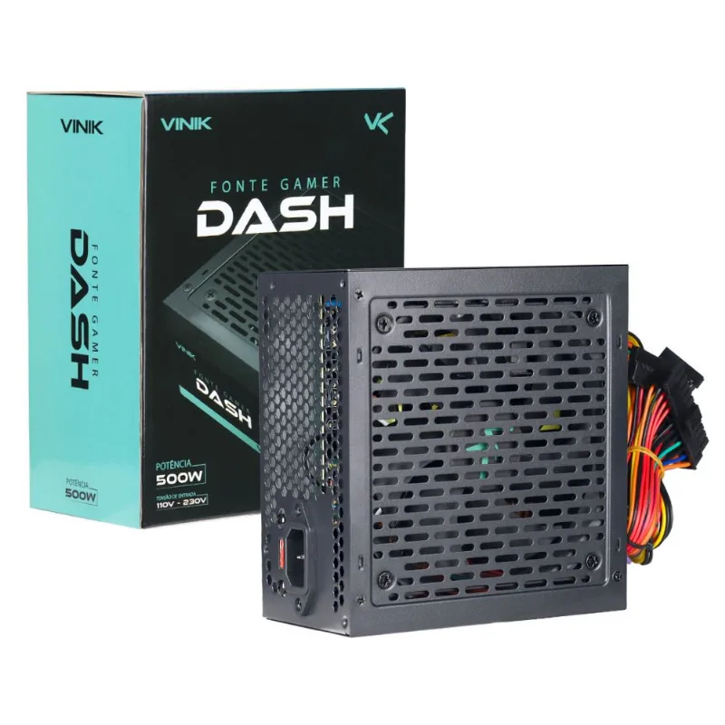 Fonte Gamer Dash 500W Preta VINIK
