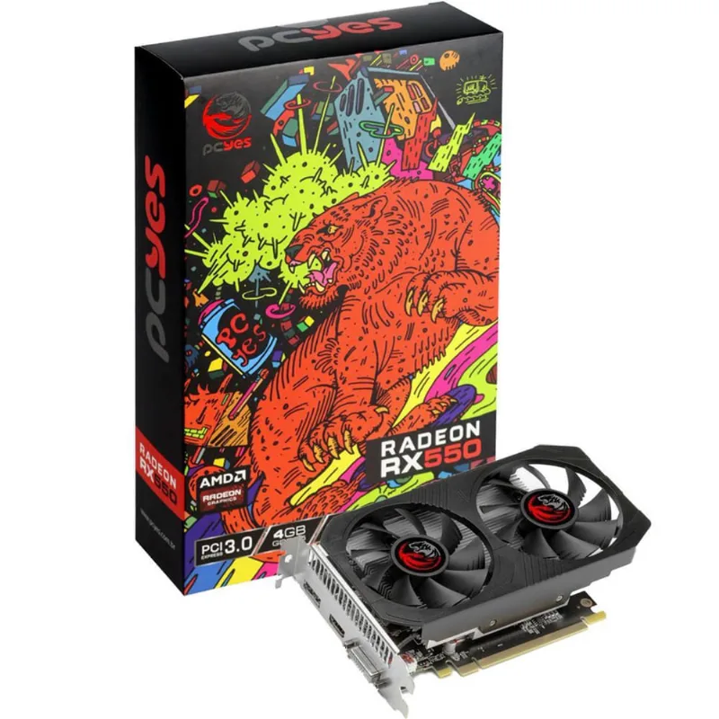 Placa De Vídeo Pcyes Rx 550 4Gb Gddr5 128 Bits