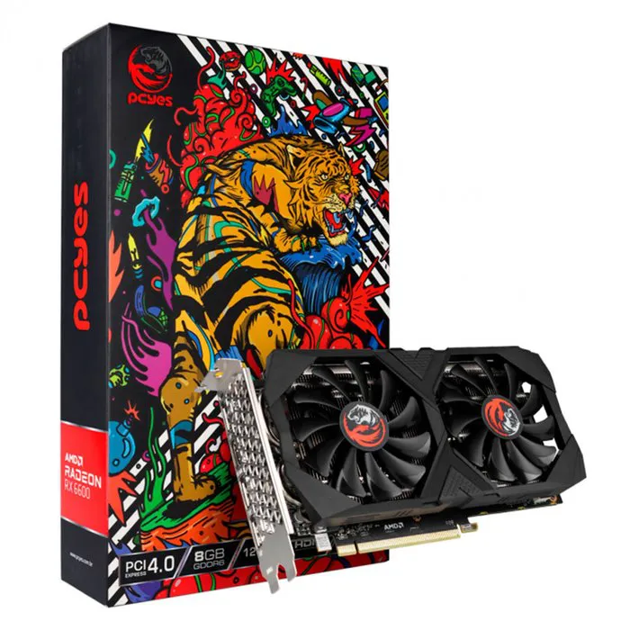 Placa de Vídeo PCYes AMD Radeon RX6600 Graffiti Series, 8GB GDDR6, 128 Bits - PJRX6600GR68GBGS - Primex - Distribuição de Produtos de Tecnologia para Empresas