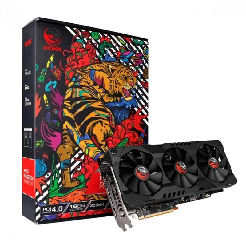 Placa de Vídeo Rx 6800xt 16GB GDDR6 Graffiti Series RGB Preto Pcyes
