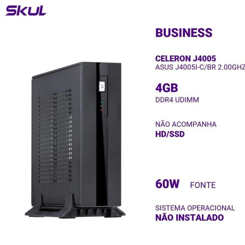 Mini Computador Business B100 Celeron J4005 Asus J4005I-C/Br
