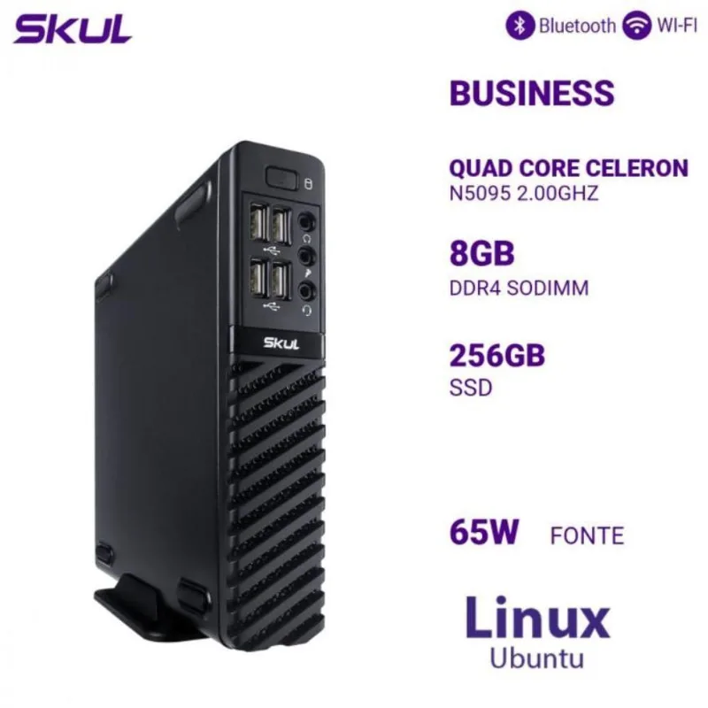 Computador B100 Quad Core Celeron Mem 8gb Fonte 65w Linux