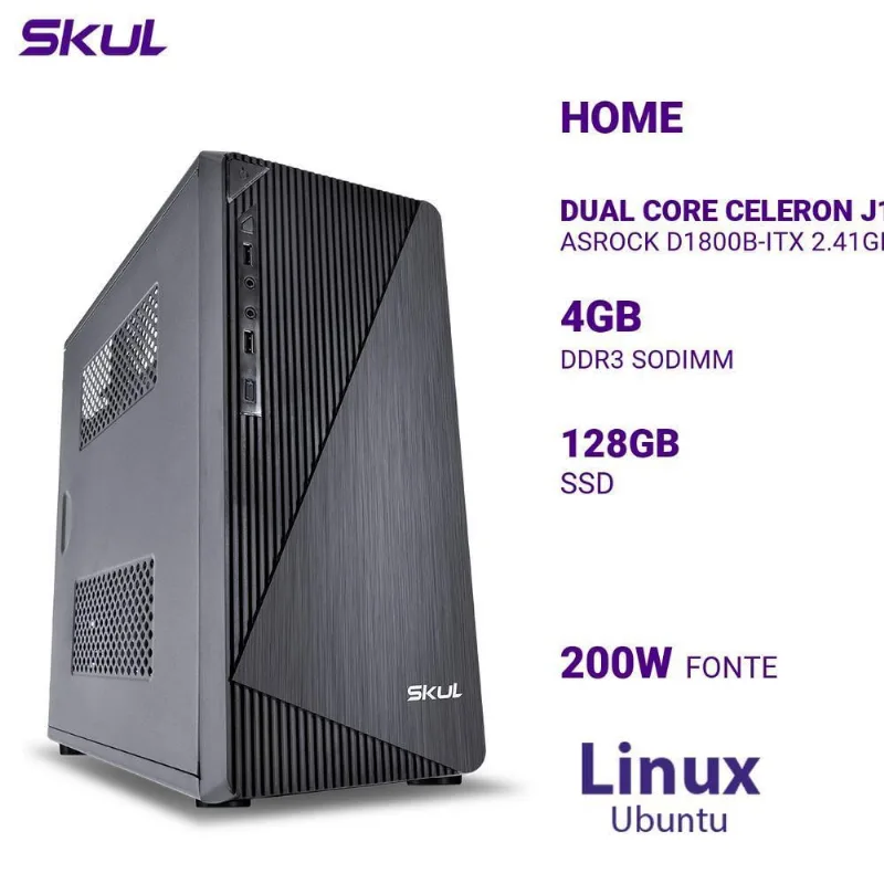 Computador H100 Dual Core Celeron 2.41ghz 4gb Ssd 128gb