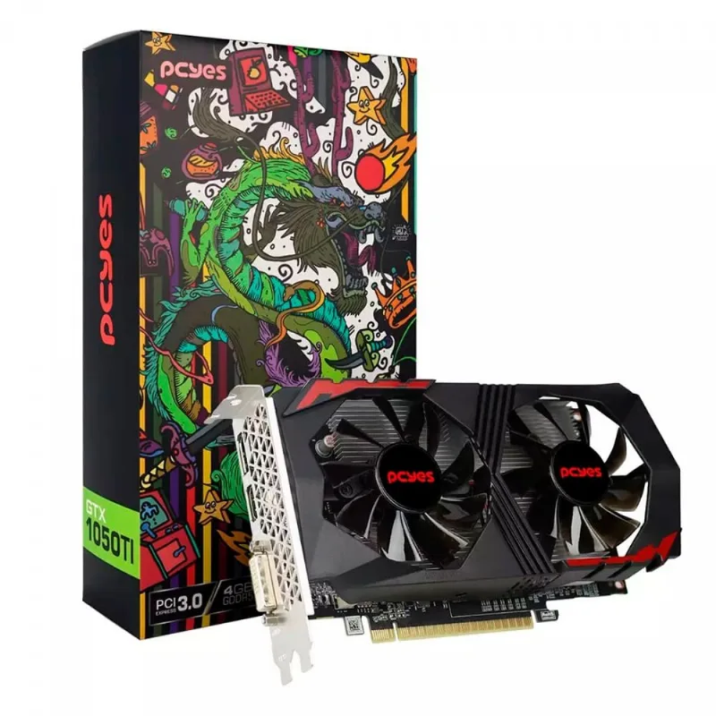 Placa de Vídeo PCYes NVIDIA GeForce GTX 1050 TI 4GB GDDR5 128-bit