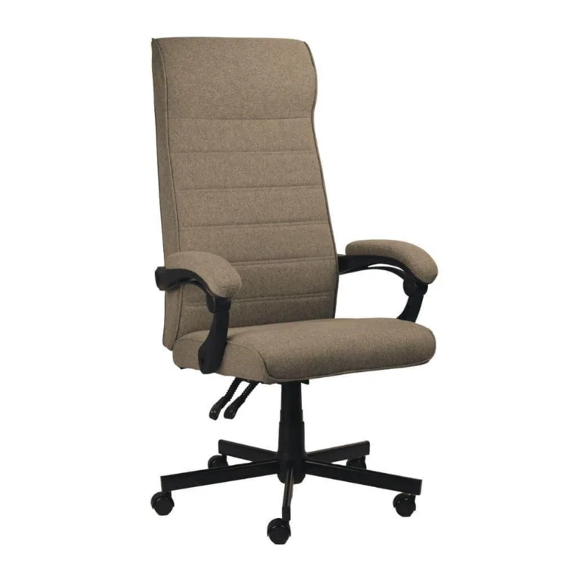 Cadeira de Escritório Ergonômica Magnus Brown Tecido de Linho Base Giratória com Ajuste Marrom Pcyes