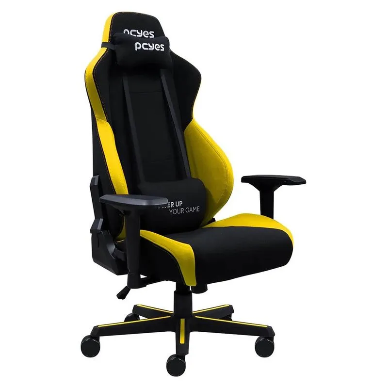 Cadeira Gamer Pcyes Mad Racer V8 Turbo V8TBMADAM Preto E Amarelo (MP)