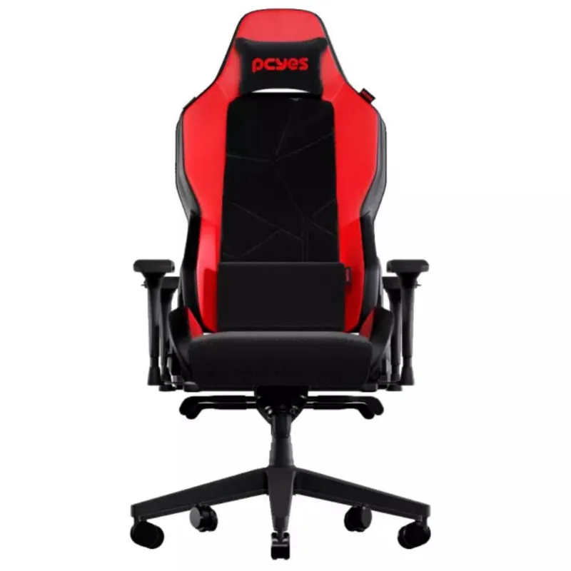 Cadeira Gamer Ergonômica Sentinel Red Magma Com Base de Metal Apoio de Braço 4D Almofada Magnética e Suporte de Lombar