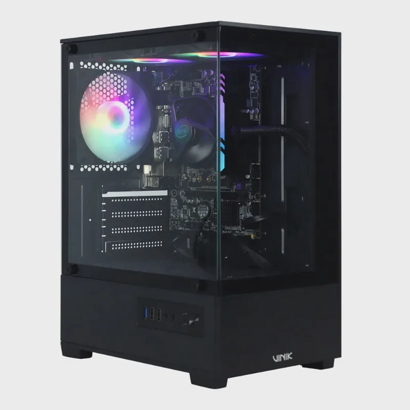 Gabinete Gamer Vinik G-shield Vidro Temperado c/ 3 Fans - Gggsvbk