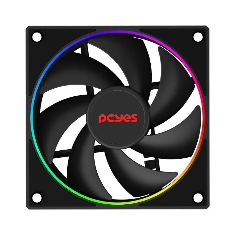 Cooler Fan para Gabinete Vision Black Vulcan Melhora Circulação de Ar Preto Pcyes 120MM