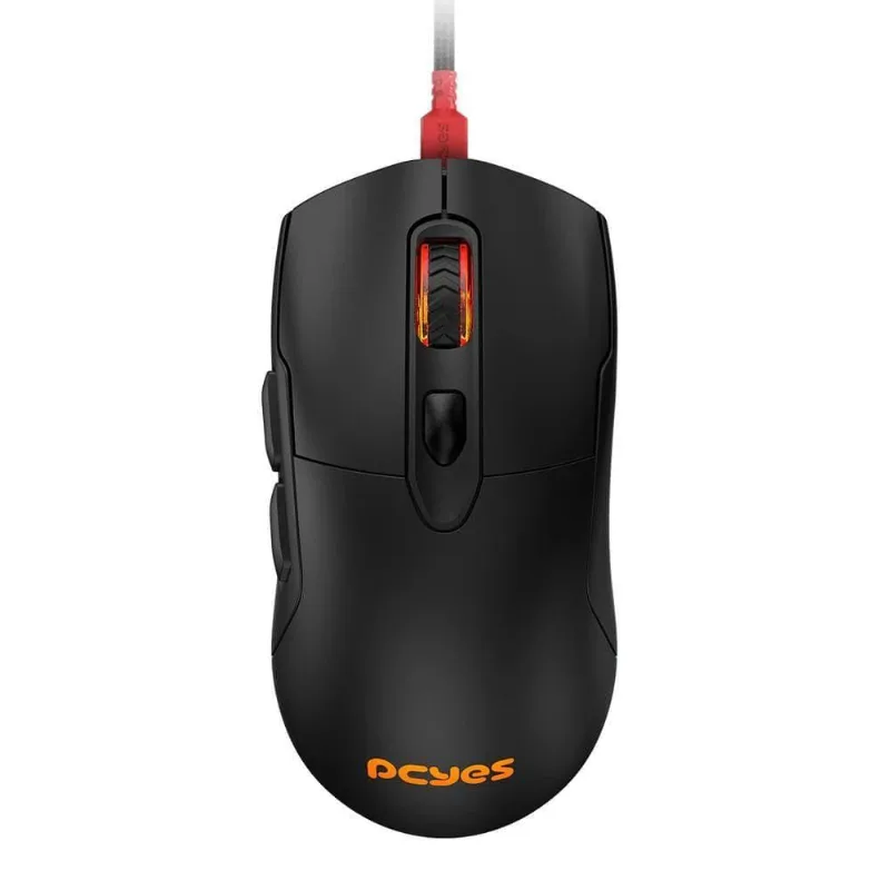 Mouse Gamer Malus Black Vulcan 12400 DPI RGB 6 Botões Preto Pcyes