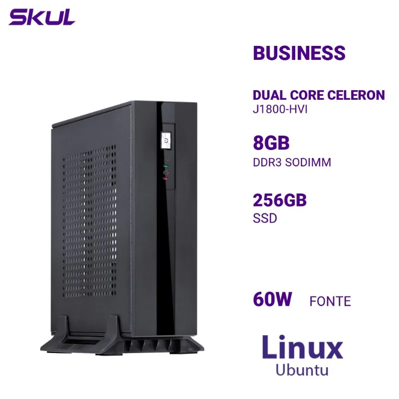 Mini PC Skul B100 Celeron J1800 8GB 256GB SSD Skul
