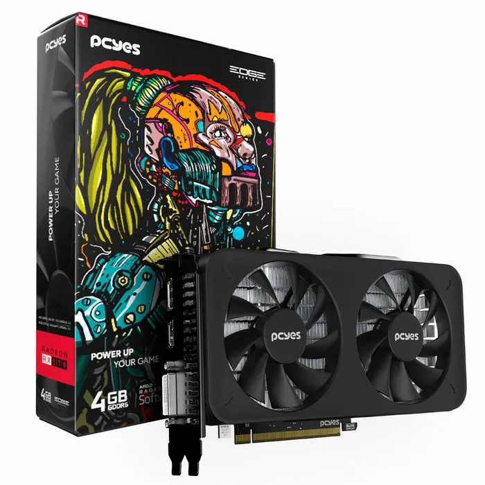 Placa de Vídeo 4GB Pcyes RX570 DDR5 256Bits PVEX5704GB2F - Primex - Distribuição de Produtos de Tecnologia para Empresas