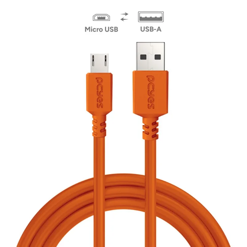 Cabo Micro USB para USB a 2.0 - Laranja - Caixa JBL - 2M - PMUAM-2L