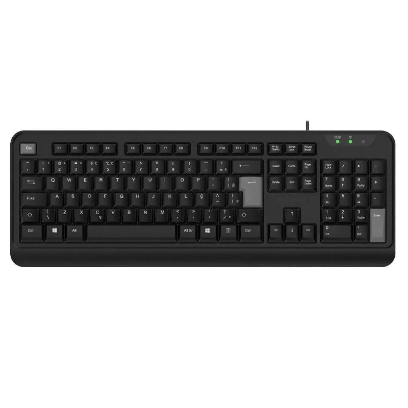 Teclado USB com Fio Pcyes Comfort CMFBK Layout ABNT2 Preto