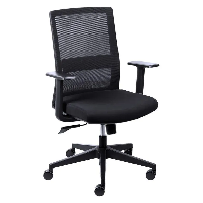 Cadeira Ergonômica PCYES B3 Mesh Base Giratória Ajuste Altura Apoio Cabeça Preta PCYES