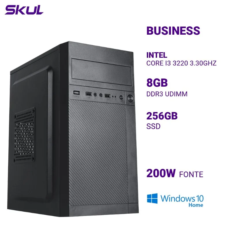 Computador SKUL B300 Core i3 3220 8GB SSD 256GB W10 Home
