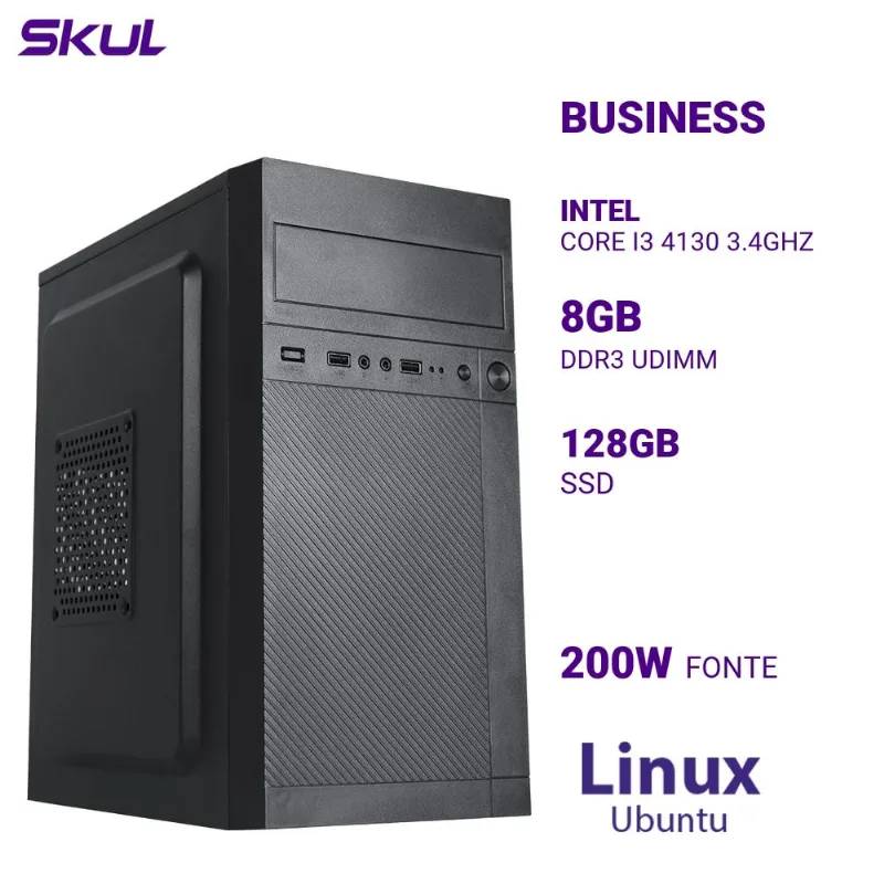Computador SKUL B300 i3 8GB RAM 128GB SSD Ubuntu SKUL
