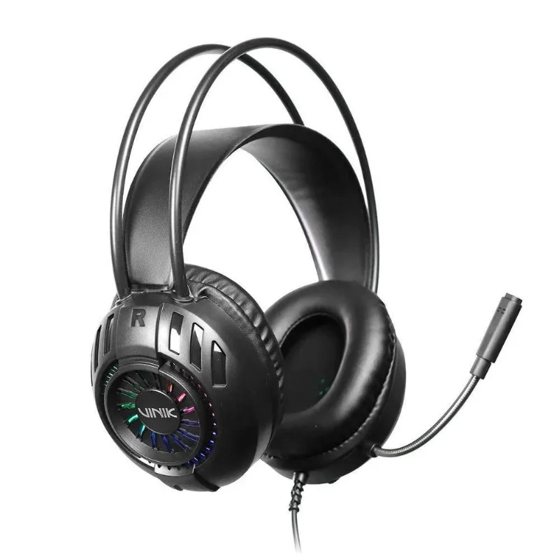 Headset Gamer Vinik V-Shield USB LED Rainbow com Microfone Omnidirecional