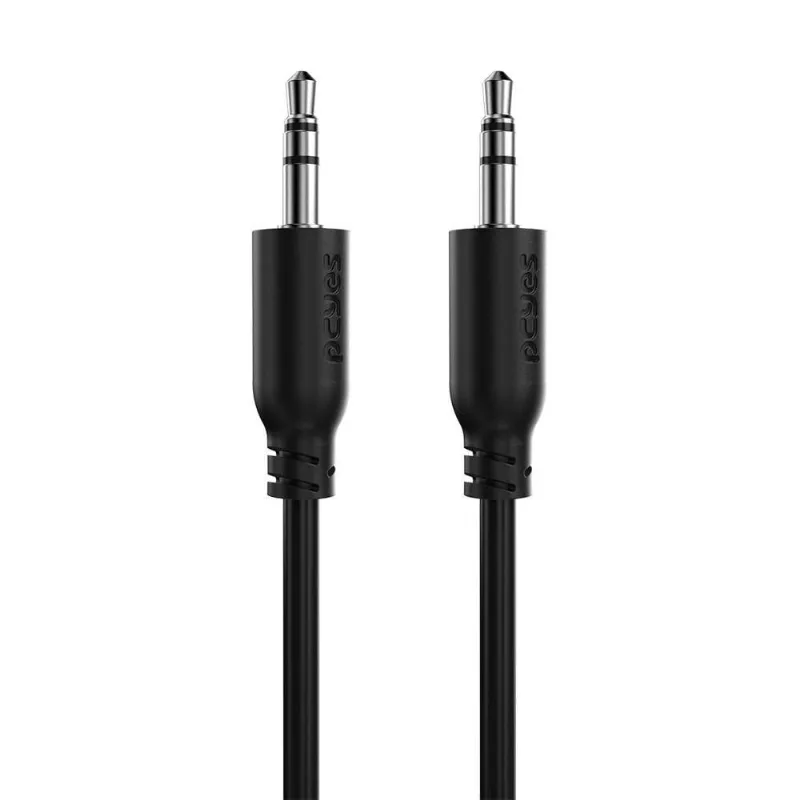 Cabo de Áudio P35M-5 Estéreo Cobre Puro 28 AWG Preto Pcyes 5 Mts