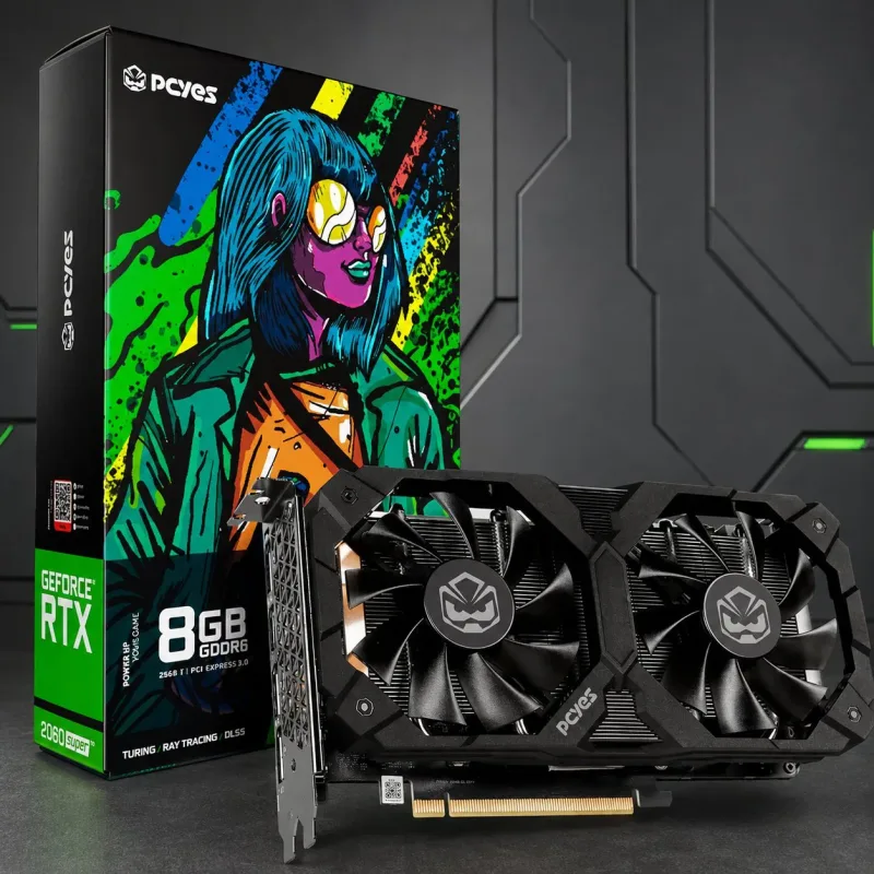 GPU RTX 2060 SUPER GDDR6 8GB 256BIT FULL SIZE DUAL FAN - PVR20608TIGR6DF4