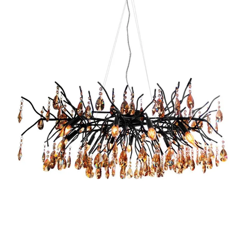 Lustre Branch (Galho Negro) - 100cm - dna Iluminação