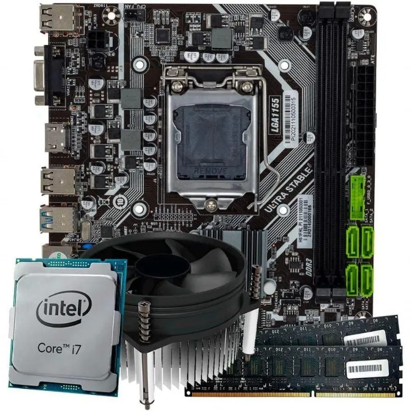 Kit Upgrade Intel Core I7 Terceira Geração Placa Mãe H61 Lga1155 Com 16gb De Ram - Pichau