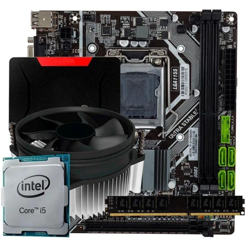 Kit Upgrade Intel Core I5 Terceira Geração H61 Lga1155 8gb De Ram Com Ssd 120gb - Pichau