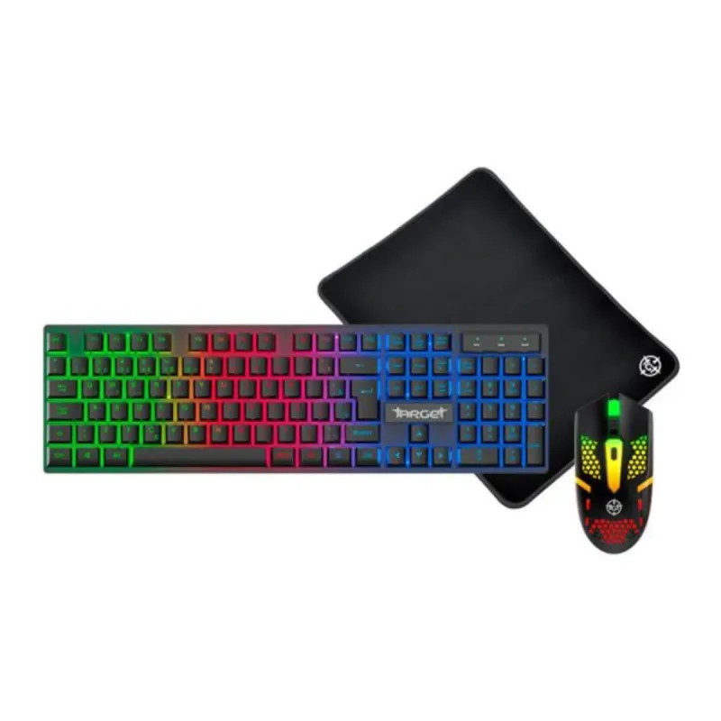 kit Gamer TGT Mouse 1600DPI Teclado semi-mecanico e Mousepad