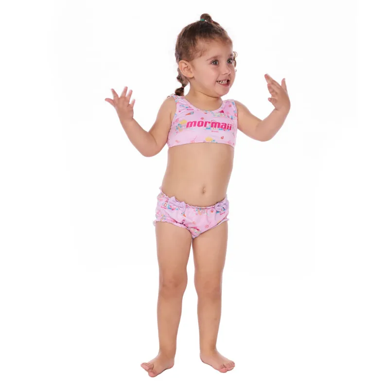 Biquíni tam 1 a 3 anos bebe top regata e tapa fralda Mormaii 03