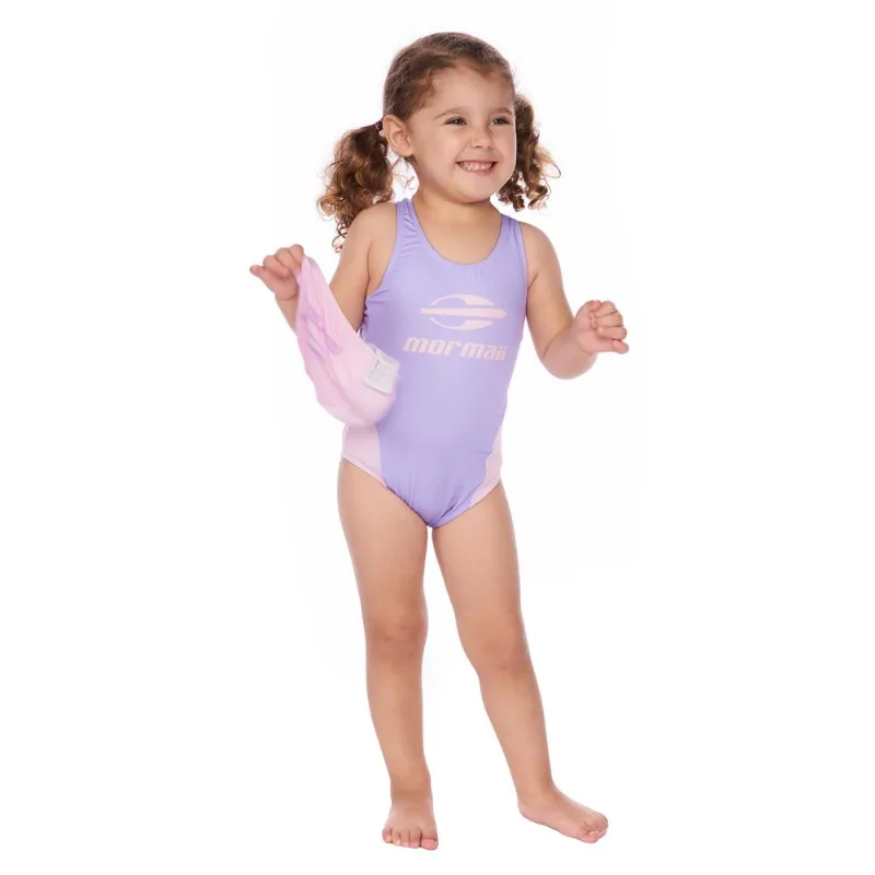 Conjunto maiô 1 a 3 anos bebê natação e touca Mormaii 02