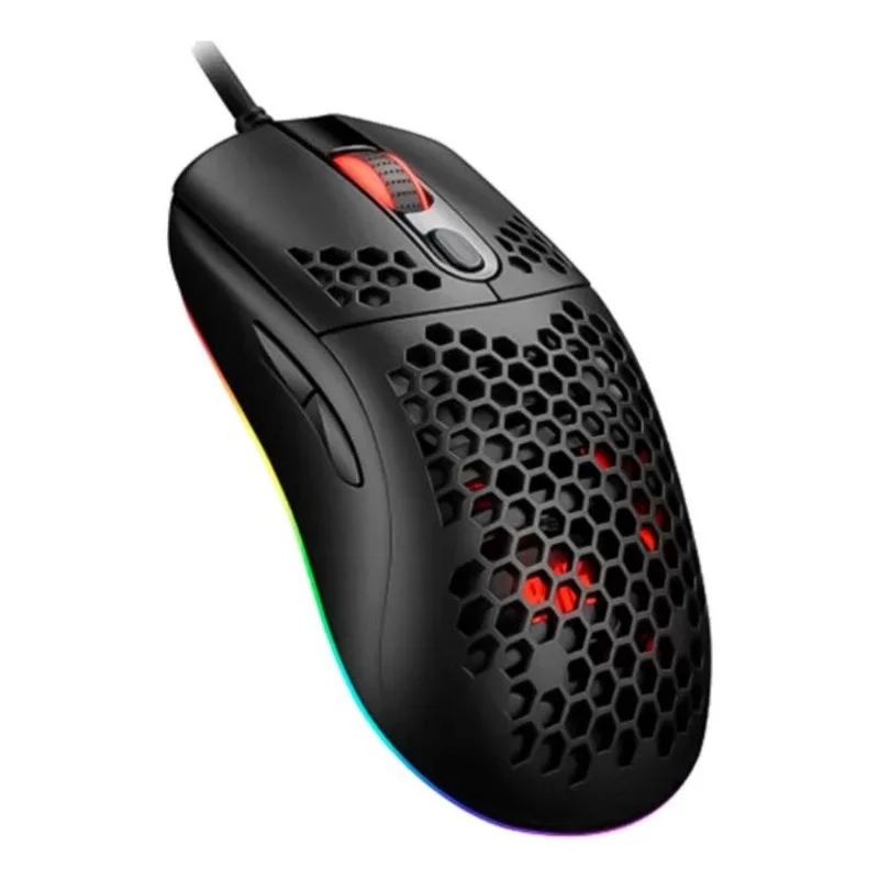 Mouse Gamer Barato Tiger Chroma 7 Botões Rgb Preto