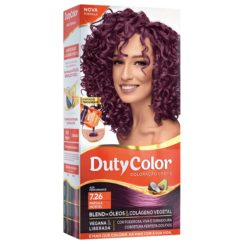 Coloração Duty Color Marsala Incrível 7.26