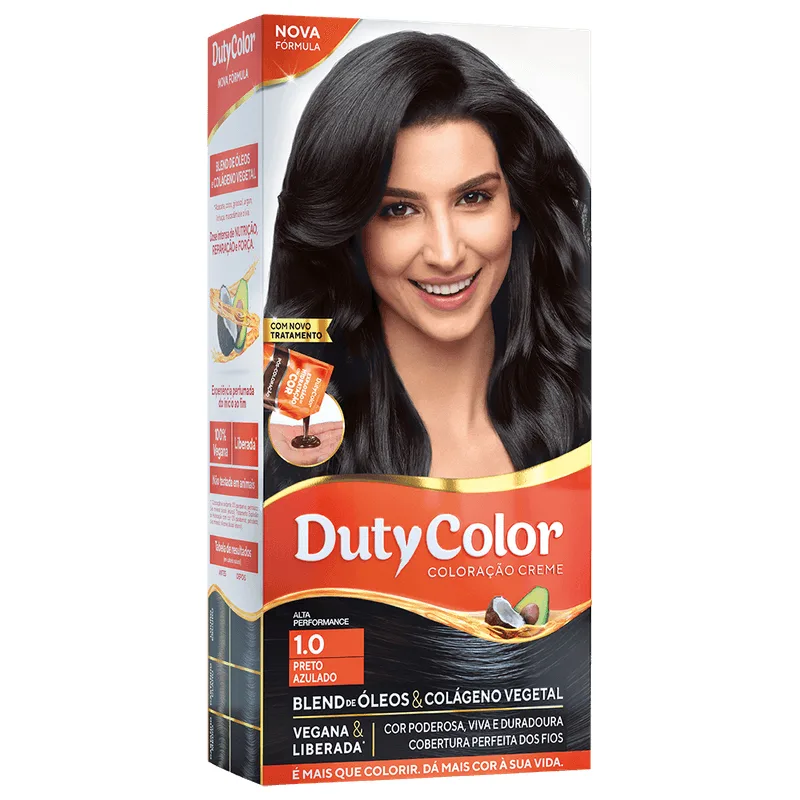 Coloração Duty Color Preto Azulado - 1.0