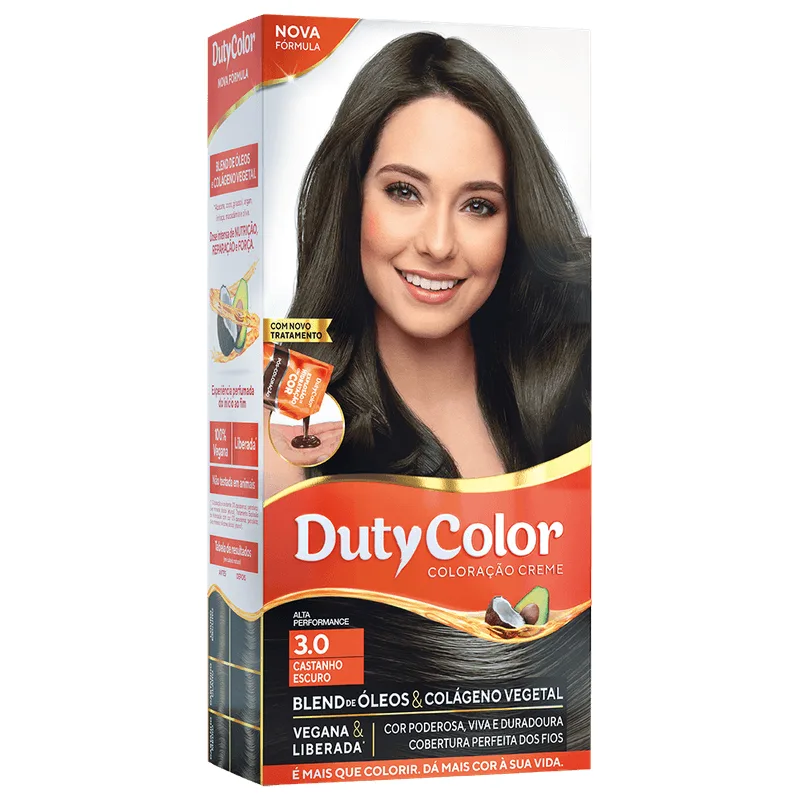 Coloração Duty Color Castanho Escuro - 3.0