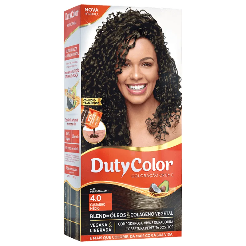 Coloração Duty Color Castanho Médio - 4.0