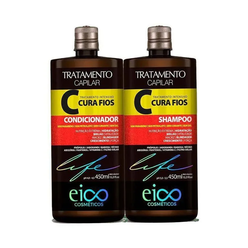 Kit Shampoo E Condicionador Cura Fios Eico