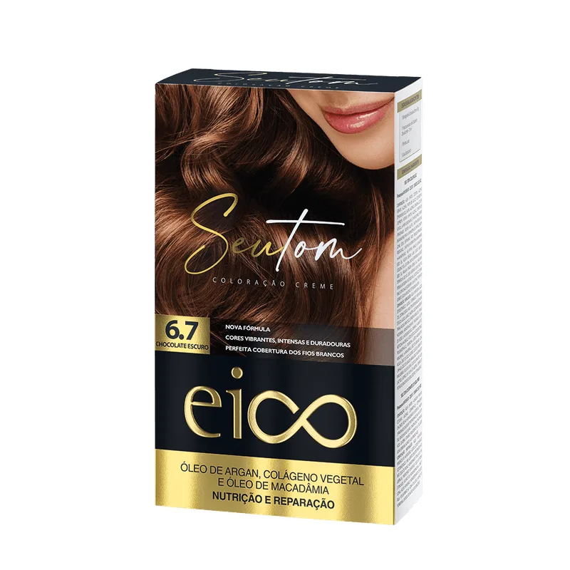 Eico Seu Tom - Coloração Chocolate Escuro 6.7 Coloração Chocolate Escuro 6.7 - Eico Seu Tom
