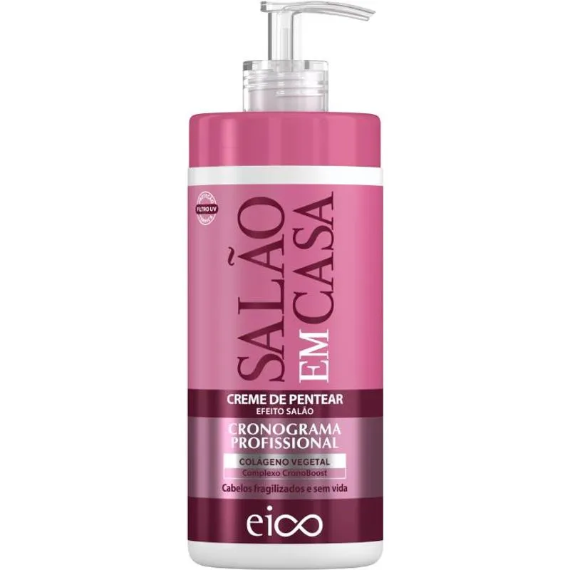 Creme De Pentear Salão Em Casa Cronog Profissional 600ml - Eico