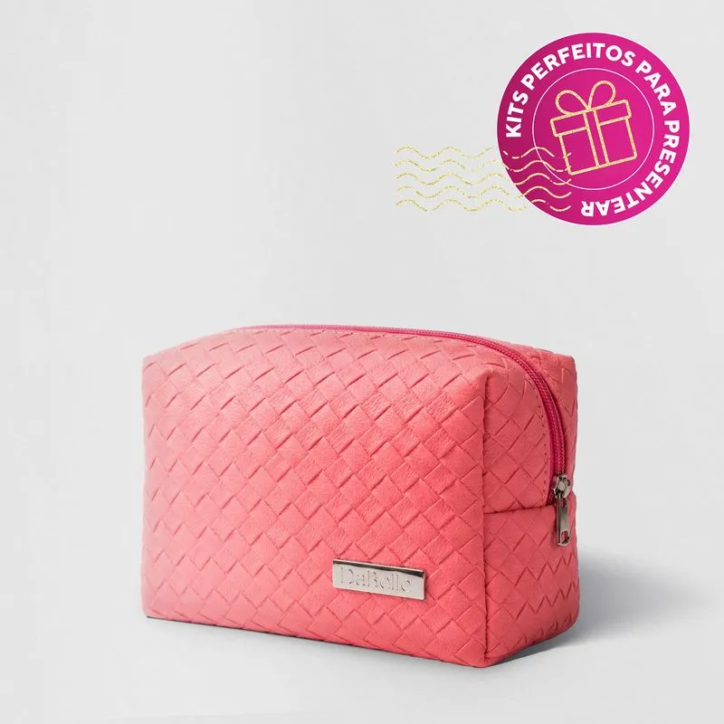 Necessaire Pequena Trançada Rosa DaBelle