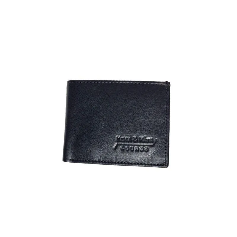 Carteira De Couro Masculina 001 Preta