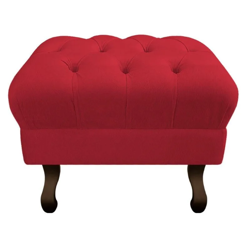 Puff Retrô Luis Xv Vermelho