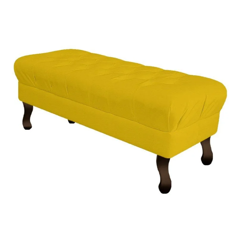 Puff Retrô 120 Cm Luis Xv Amarelo