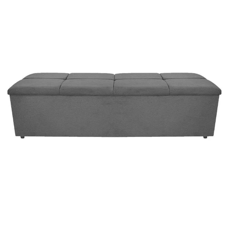 Calçadeira Munique 195cm King Size Corano Cinza Adj Decor