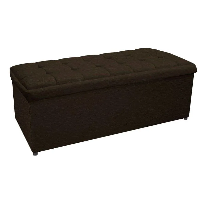 Calçadeira Copenhague 195cm King Size Marrom Adj Decor