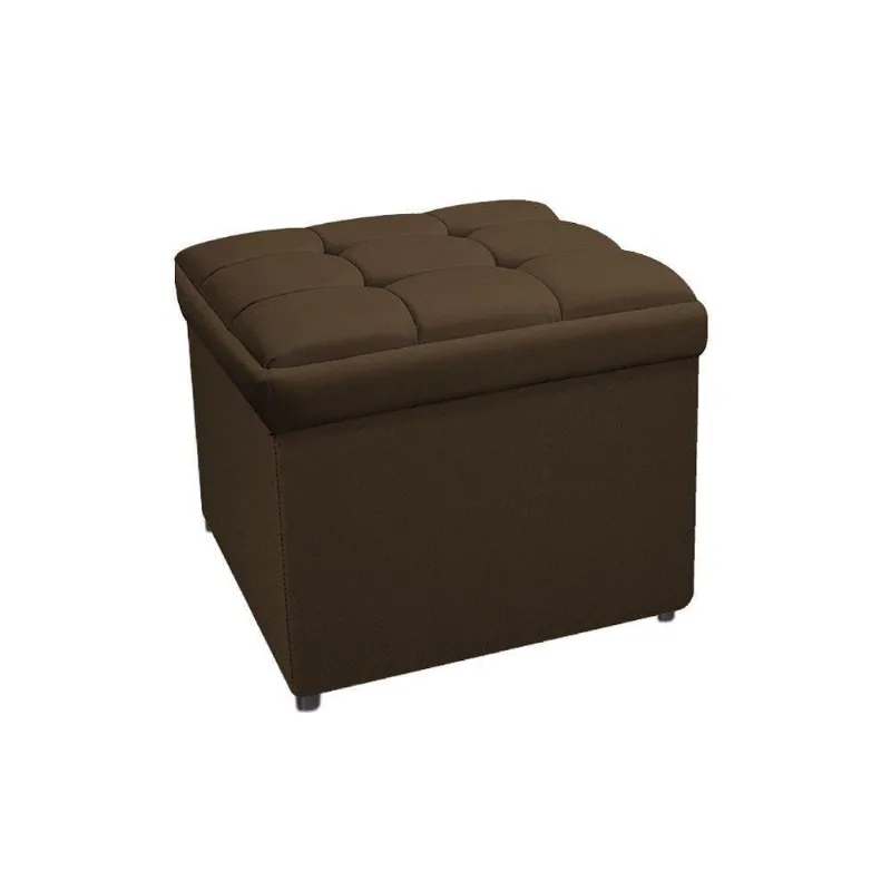 Calçadeira Copenhague 90cm Solteiro Suede Marrom Adj Decor