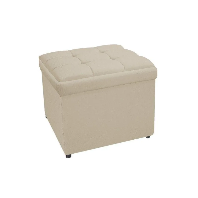 Calçadeira Copenhague 90cm Solteiro Suede Bege Adj Decor