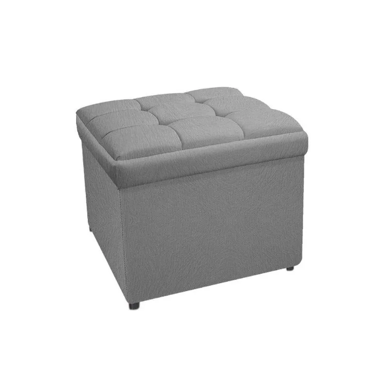 Calçadeira Copenhague 100cm Solteiro Suede Cinza Adj Decor